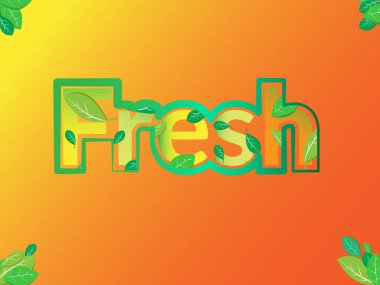 Fresh text effect. good for food and beverage or beauty product promotion 
