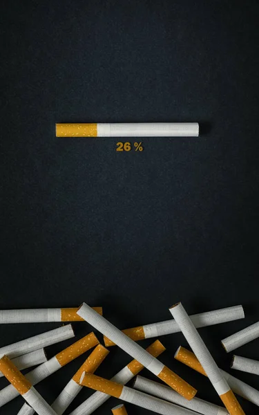 Barre Chargement Des Maladies Cancéreuses Cigarette Bouquet Cigarettes Concept Renoncement — Photo