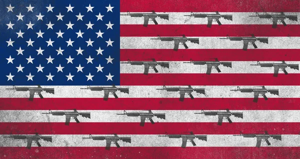 Usa flags gun — Stock Fotó