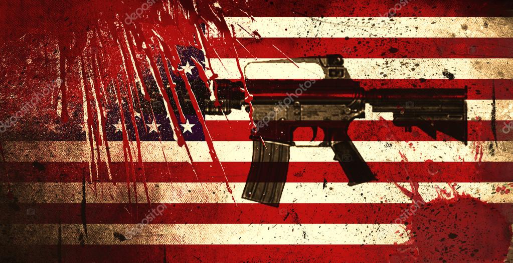 Usa flag blood Stock Photo by ©Valendov 93409404