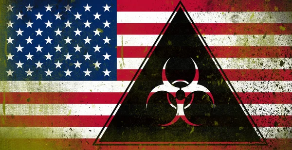 Flag biohazard usa — Stockfoto