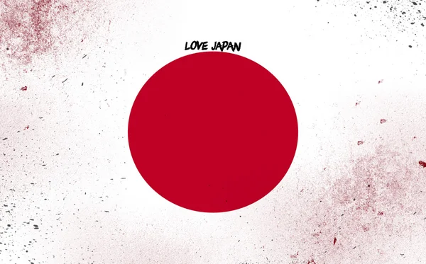 Vlag japan liefde Stockfoto