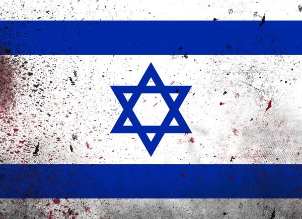 Sucio, Bandera, Hebreo, Israel , — Foto de Stock