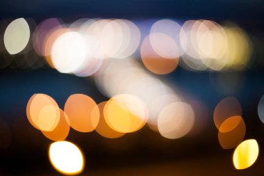 Bokeh şehri gece manzarası