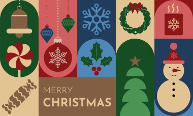 soyut trend noel geometrik dikişsiz arkaplan bayram simgeleriyle