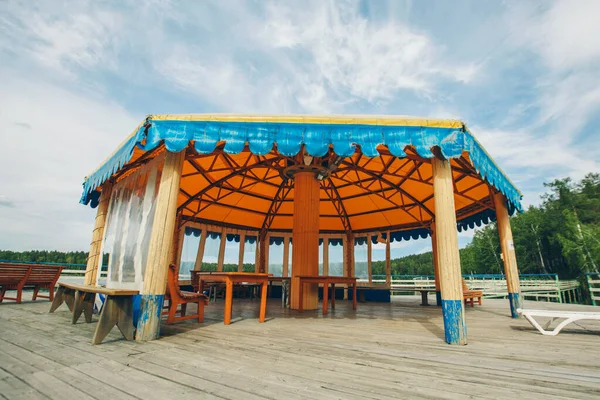 View Gazebo Lake Recreation Area Water — Stock Photo, Image