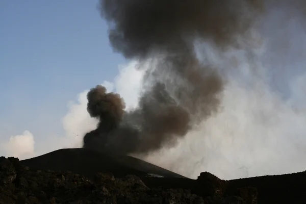 火山エトナ山の噴火 — ストック写真