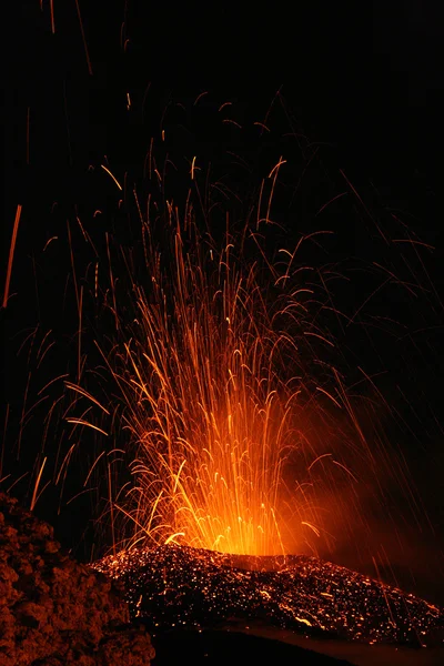 Виверження вулкана Етна Mt. — стокове фото