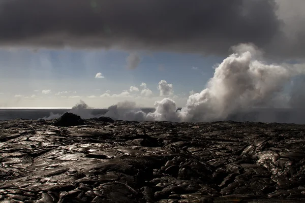 Steam from Lava — Stock Photo, Image