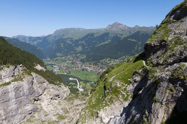 Grindelwald w Szwajcaria widok — Zdjęcie stockowe