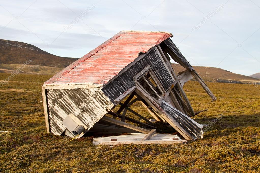 Old collapsed hut