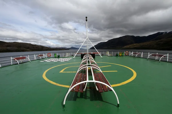 Deck of a ship view — Stock Photo, Image