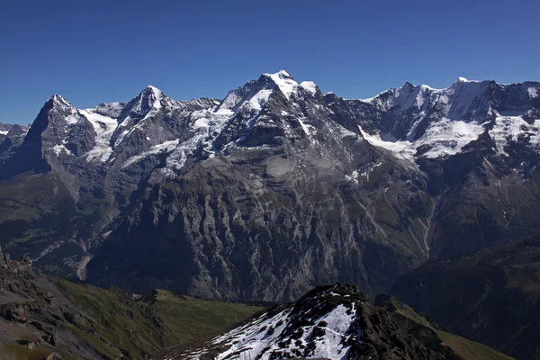 Eiger, Moench and Jungrau in the Swiss alps — Stock Photo, Image