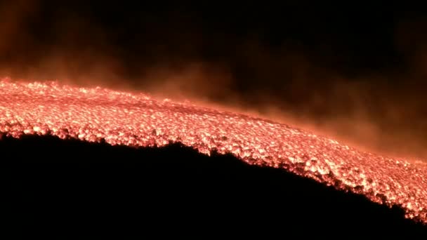 Volcano Etna lava flow — Stock Video
