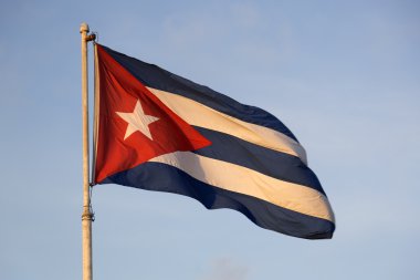 Sabah ışık Küba bayrağı