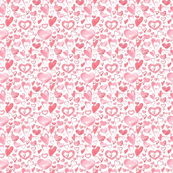 Seamless pattern with hearts. Background for Valentines Day. Suitable for design, decor, postcards, books, invitations, paper, fabric, textiles, etc. — Stock Photo, Image