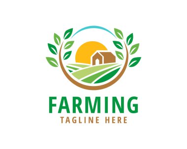 İşletmeler ve ürün isimleri için uygun tarım logosu şablonu. Bu şık logo tasarımı bir şirket, ürün, hizmet ya da tüm fikirleriniz için farklı amaçlar için kullanılabilir..