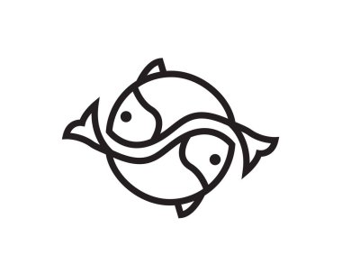 Balık logosu, işletmeler ve ürün isimleri için uygun bir şablon. Bu şık logo tasarımı bir şirket, ürün, hizmet ya da tüm fikirleriniz için farklı amaçlar için kullanılabilir..