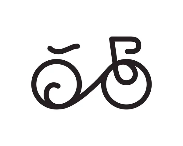 Şirketler Ürün Isimleri Için Uygun Bisiklet Logosu Şablonu Şık Logo — Stok Vektör