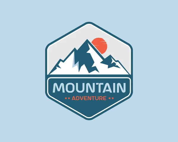 Mountain Vector Shirt Apparel Design Typography Print Logo Poster Global — Stock Vector