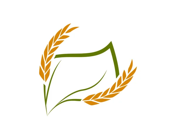 Şletmeler Ürün Isimleri Için Uygun Pirinç Logosu Şablonu Şık Logo — Stok Vektör