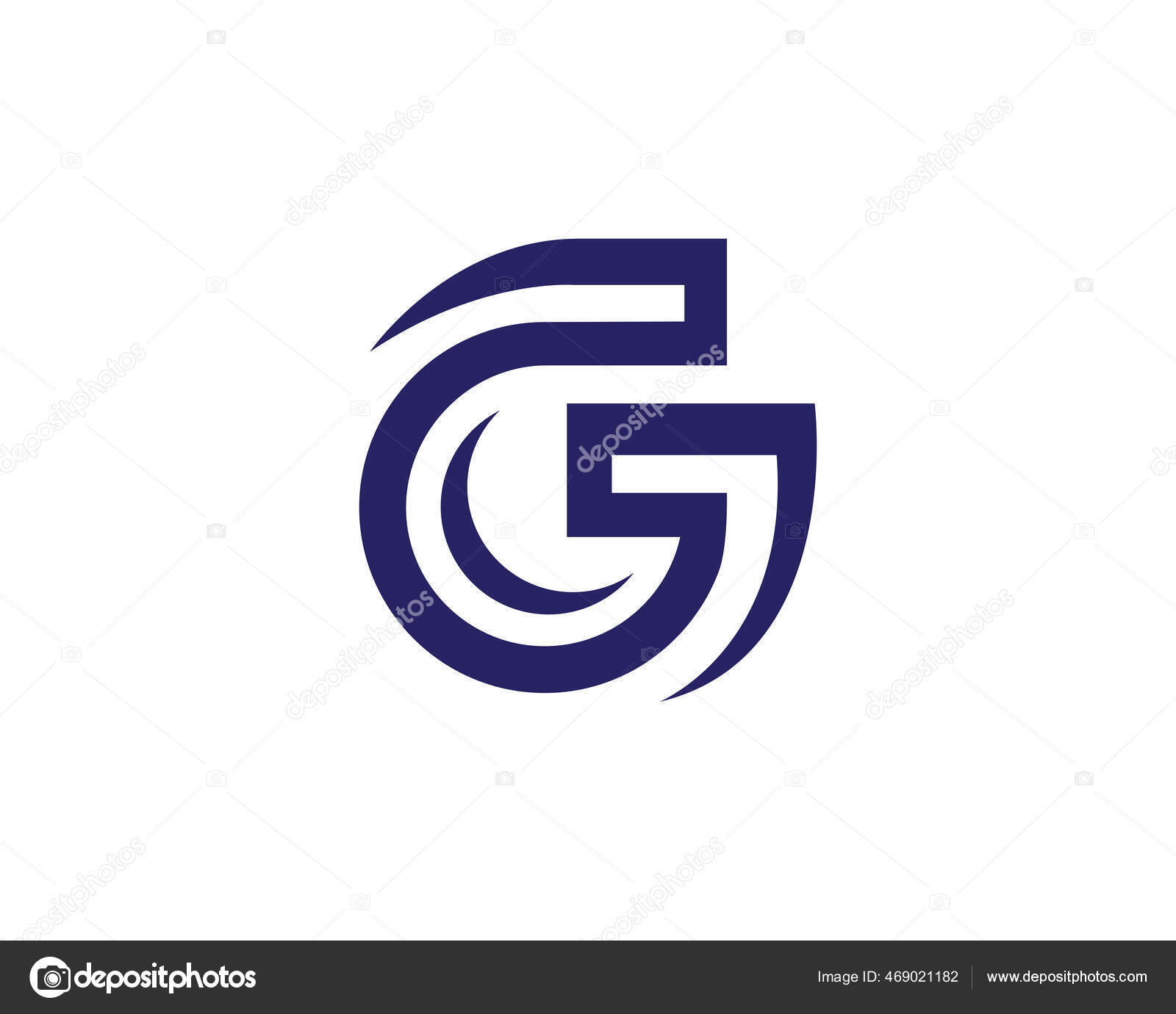 Elegante logotipo da letra g