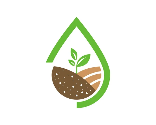 Landbouw Landschap Logo Template Geschikt Voor Bedrijven Productnamen Dit Stijlvolle — Stockvector