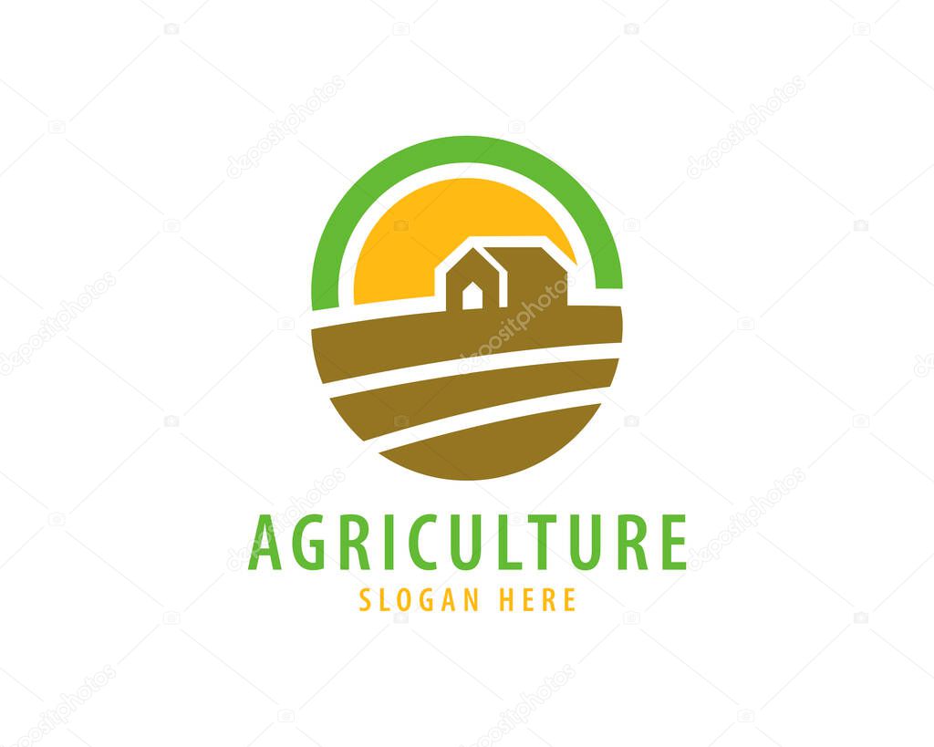 Agriculture and Landscape logo template suitable for businesses and product names. This stylish logo design could be used for different purposes for a company, product, service or for all your ideas.