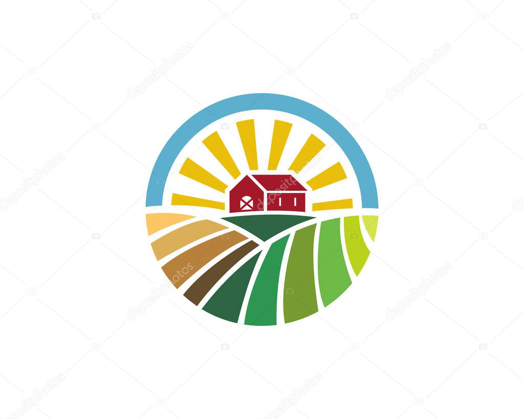 Agriculture and Landscape logo template suitable for businesses and product names. This stylish logo design could be used for different purposes for a company, product, service or for all your ideas.