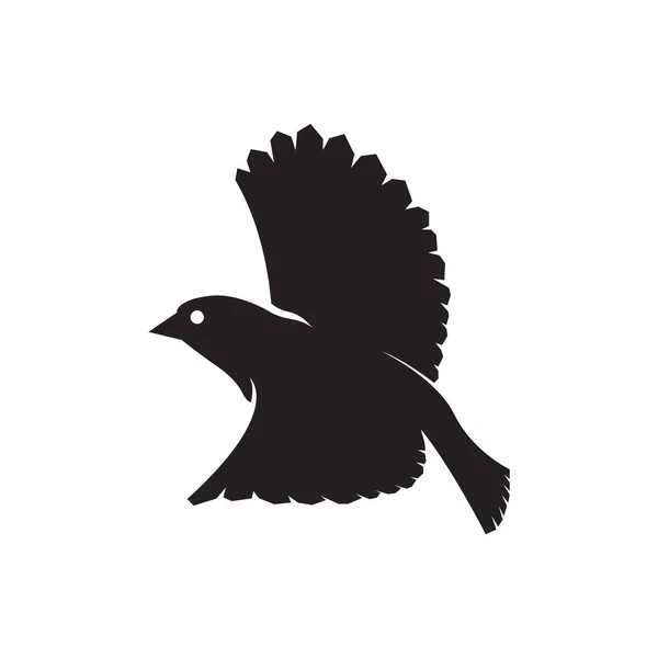 Vogelsilhouette Symbolbild Vogel — Stockvektor