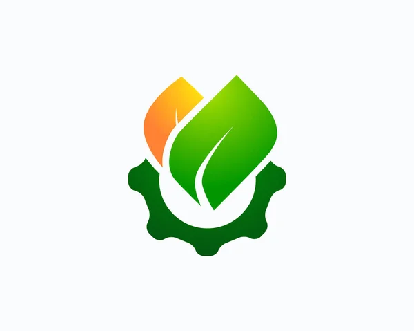 Шаблон Логотипу Lab Gear Leaf Підходить Бізнесу Назв Продуктів Цей — стоковий вектор