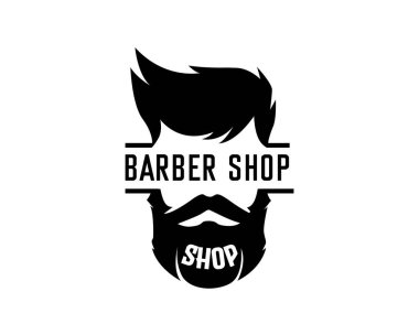 Klasik Berber Dükkanı Logo Vektör Şablonu