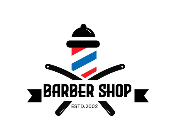 Vintage Barbershop Logo Vector Template — Archivo Imágenes Vectoriales