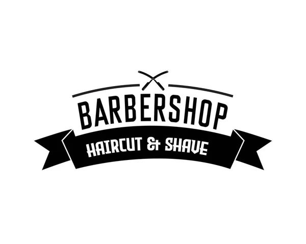 Templat Vintage Barbershop Logo Vector - Stok Vektor