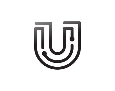 Monogram ve Baş harfler U logosu tasarımı ilham kaynağı