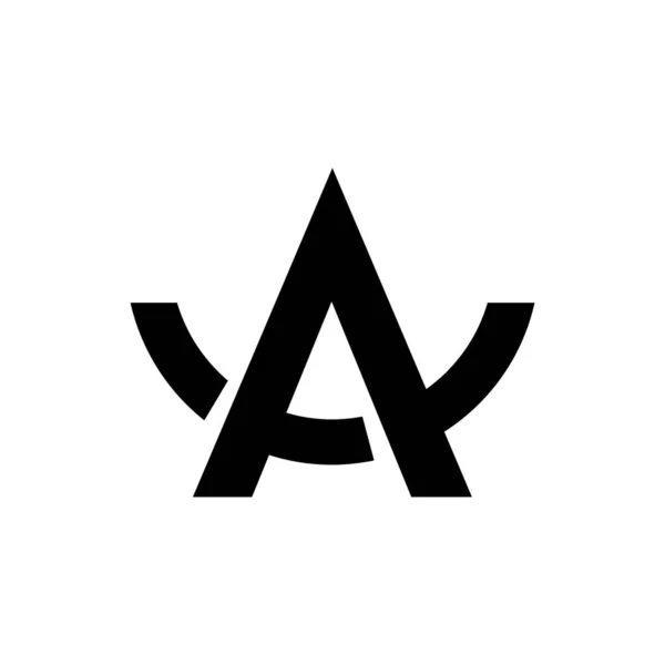 Moderne Minimal Pour Lettre Initiale Une Inspiration Conception Logo — Image vectorielle