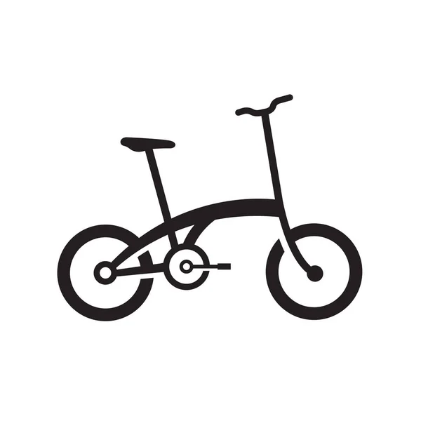 Folding Bike Icon Vector Isolated White Background — Stock Vector