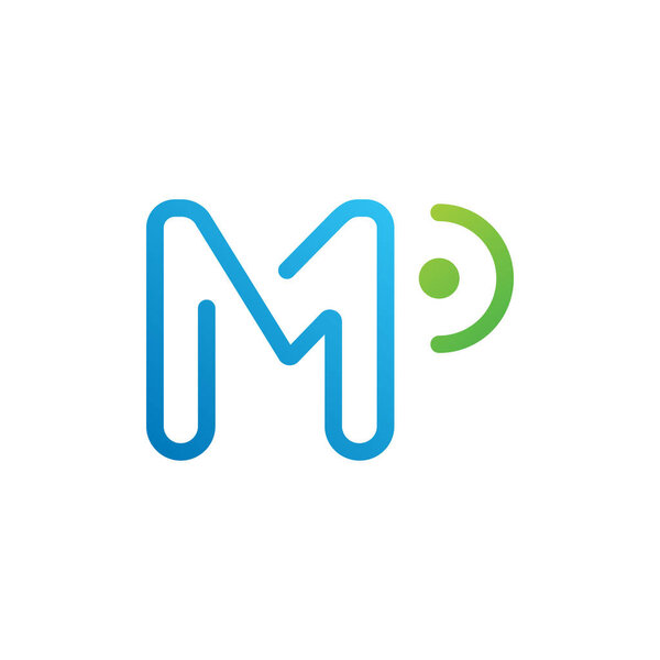 Логотип силуэта MP. Этот стильный дизайн логотипа может быть использован для различных целей для компании, продукта, услуги или для всех ваших идей.