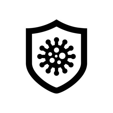 Corona virüs kalkan simgesi