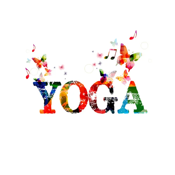 Inscription inspirante de yoga — Image vectorielle