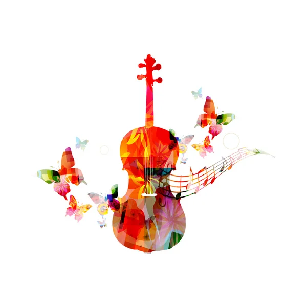 Fond musical coloré — Image vectorielle