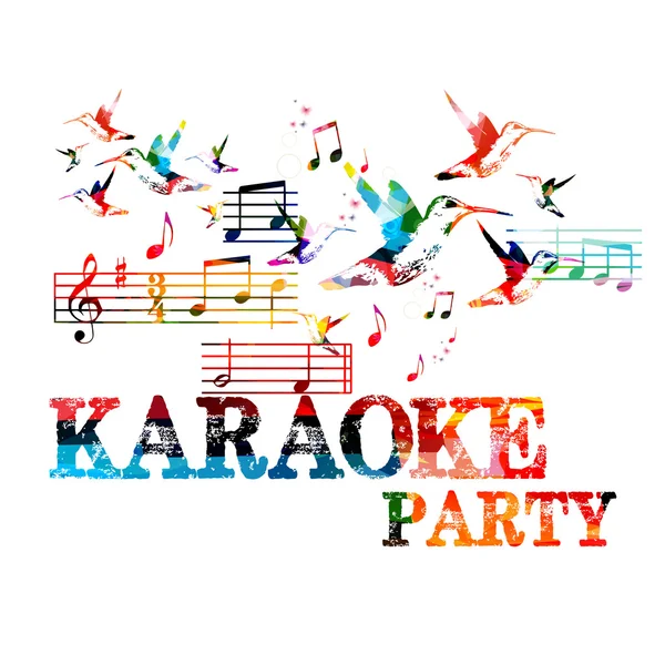 Karaoke party háttér — Stock Vector