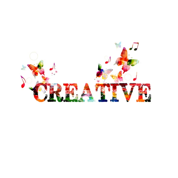 Fondo colorido "CREATIVO" — Vector de stock