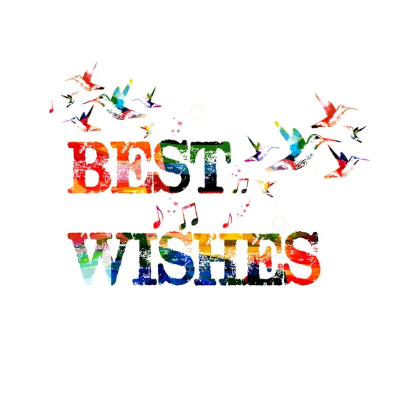 Best wishes inscription — Stock Vector