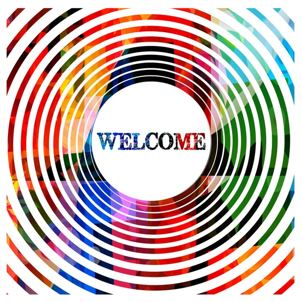 Hypnotic welcome design — Stock Vector