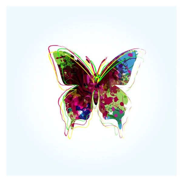 蝴蝶五彩斑斓的图案 — 图库矢量图片