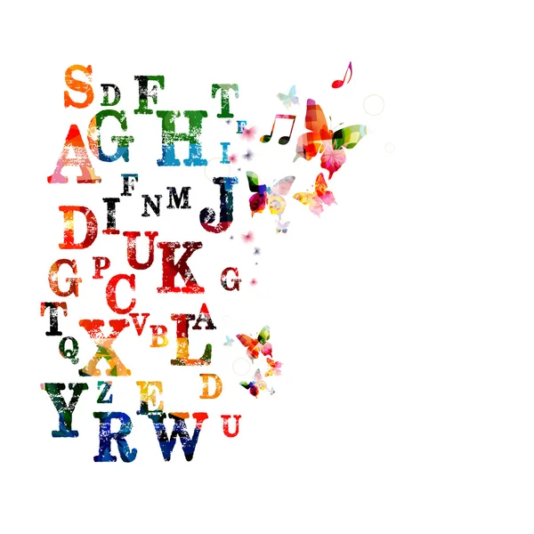 Färgglada alfabetet bakgrund — Stock vektor