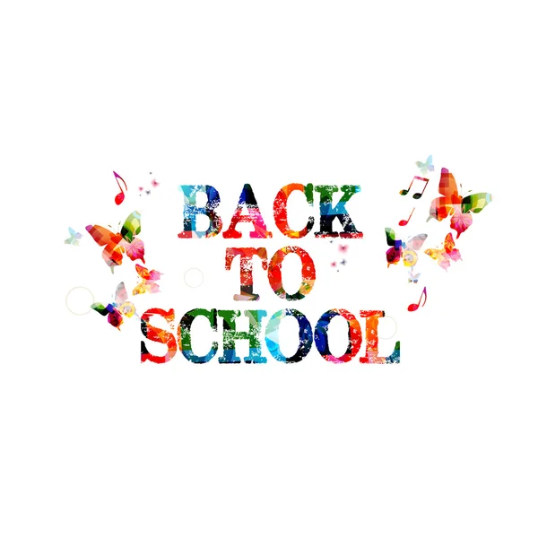 Colorful "BACK TO SCHOOL" background — Stock Vector