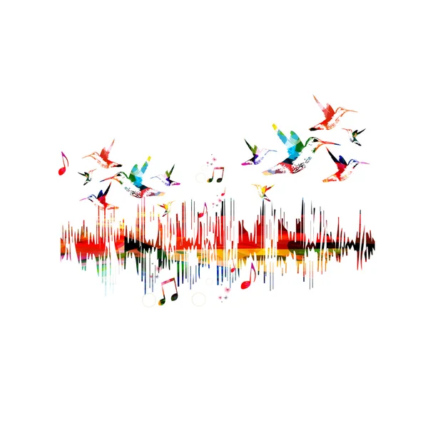 Ondes musicales colorées — Image vectorielle