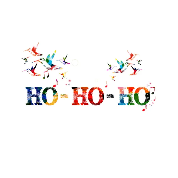 Ho Ho Ho inscripción colorida — Vector de stock